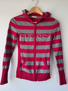 (S) Women’s GUESS Y2K striped zip up